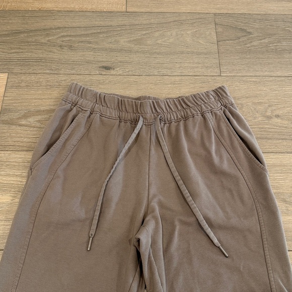 ATHELTA Brown Clay‎ Retroterry Tapered Pant Active Lounge Soft Cotton Terry Sz S - Picture 4 of 12